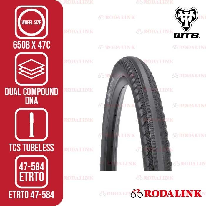 WTB Ban Sepeda Byway TCS 650Bx47C Black