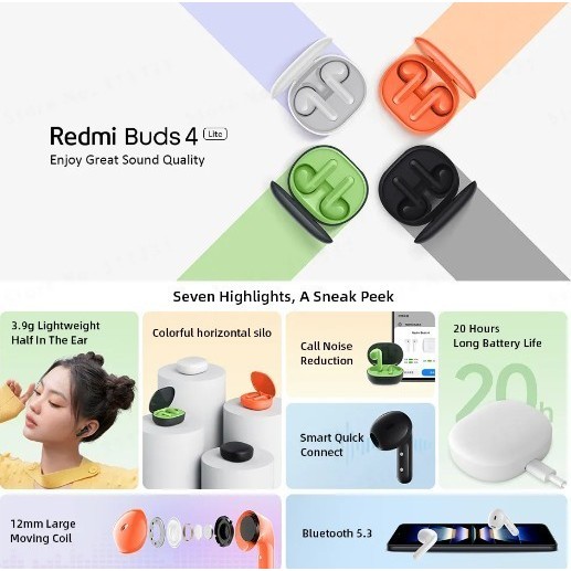 Xiaomi Mi Redmi Buds 4 Lite / Essential Bluetooh Earbuds Earphone