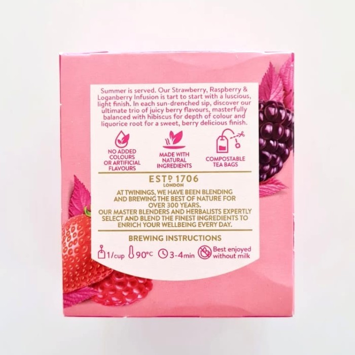 

Twinings Strawberry, Raspberry & Loganberry 10 Tea Bags