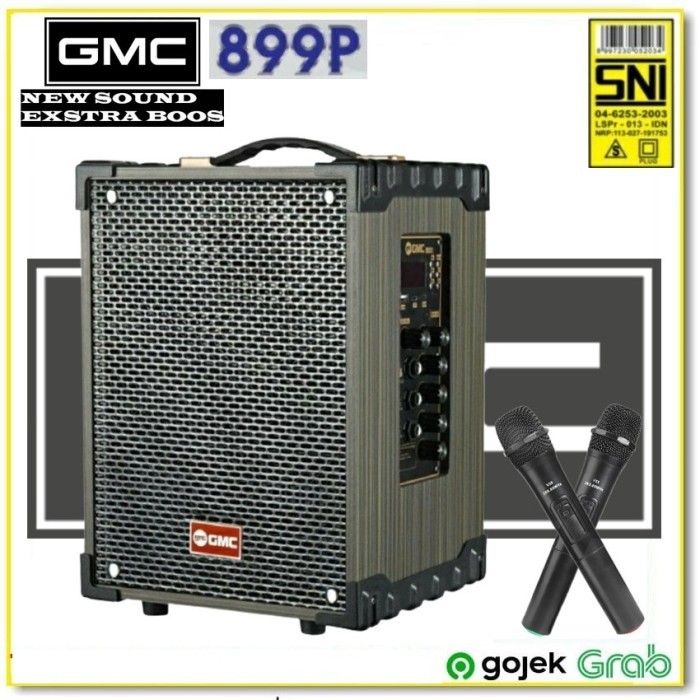 Gmc 899P Speaker Bluetooth Free 2 Mic Wireless Profesional Karaoke