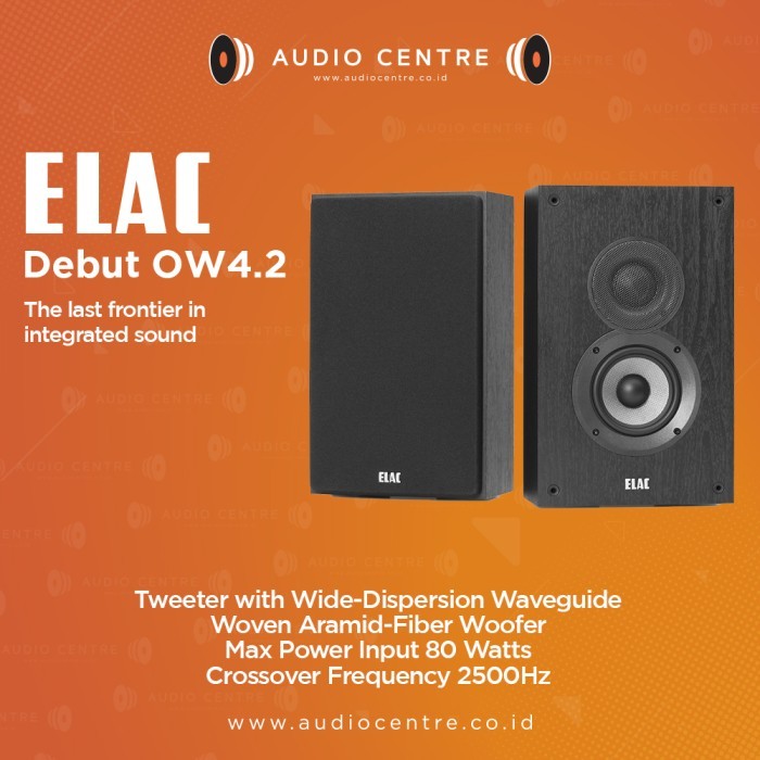 Elac Debut Ow4.2 On Wall Speaker / Elac Debut Ow 4.2 Debut Elac Ow4.2