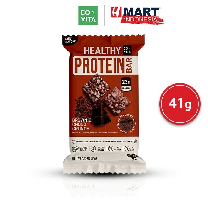 

Covita Healthy Protein Bar Brownie Choco Crunch - Camilan Sehat 41G