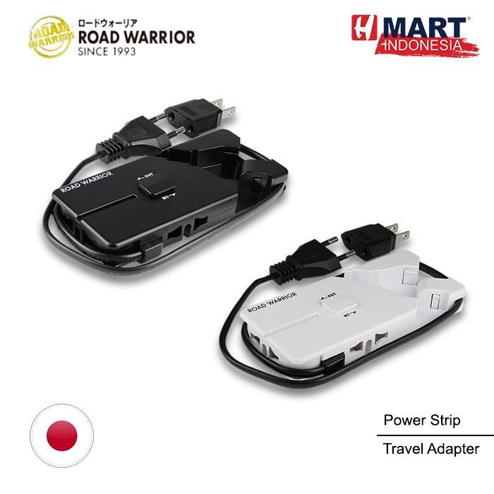 

Roadwarrior Power Strip - Kabel Colokan Robot Travel Adaptor Japan