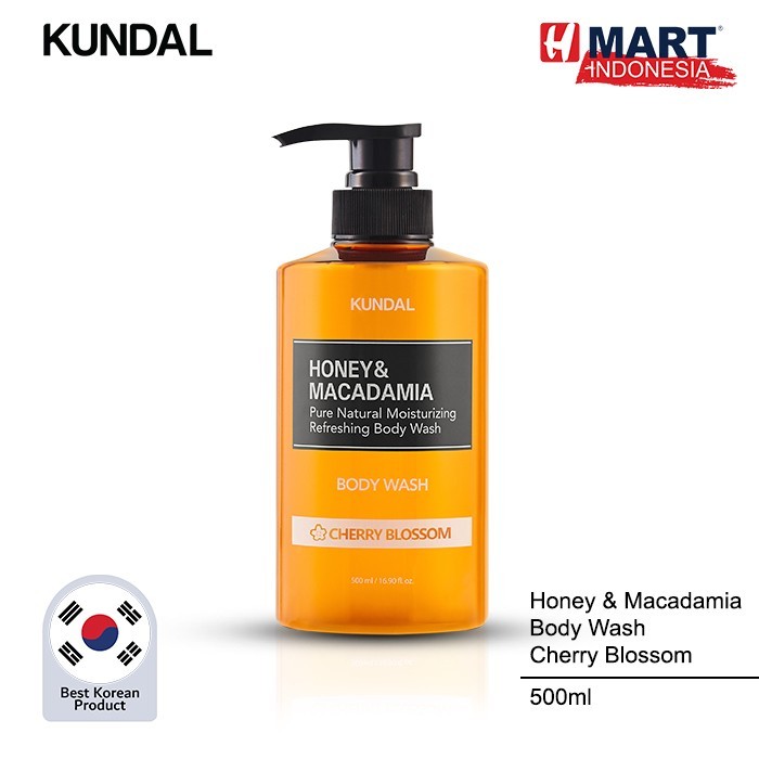 

Kundal Honey & Macadamia Pure Body Wash Cherry Blossom Ori Korea 500Ml