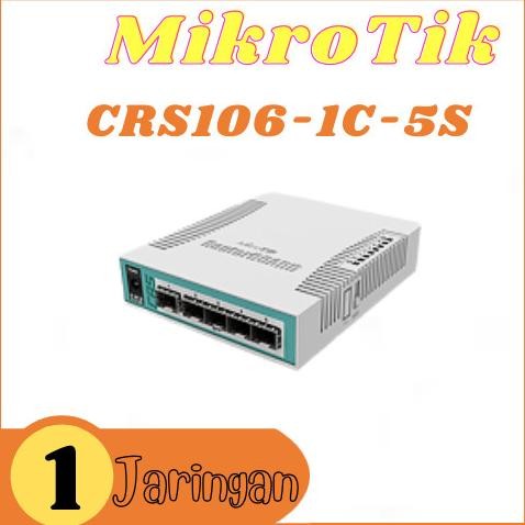 Grosir Mikrotik Crs 106 1C 5S Crs106-1C-5S