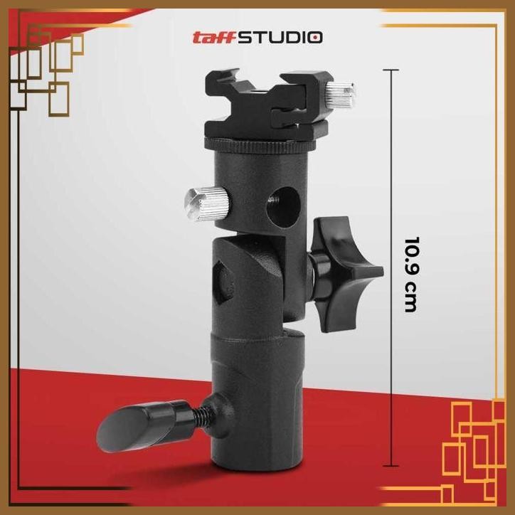 [ABC] TAFFSTUDIO HOT SHOE SWIVEL LAMPU FLASH KAMERA FOR TRIPOD LIGHT STAND - QM3625