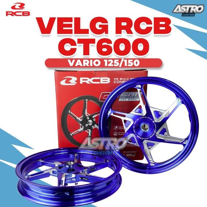 Velg RCB Vario 125 150 Casting CNC Sport Rim CT600 Set Peleg Roda Depan Belakang Ring 14 Wheel Racin