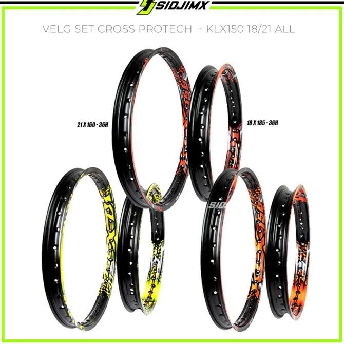 XP130 Velg Set Peleg Depan Belakang Cross Supermoto Trail Protech Mt 1