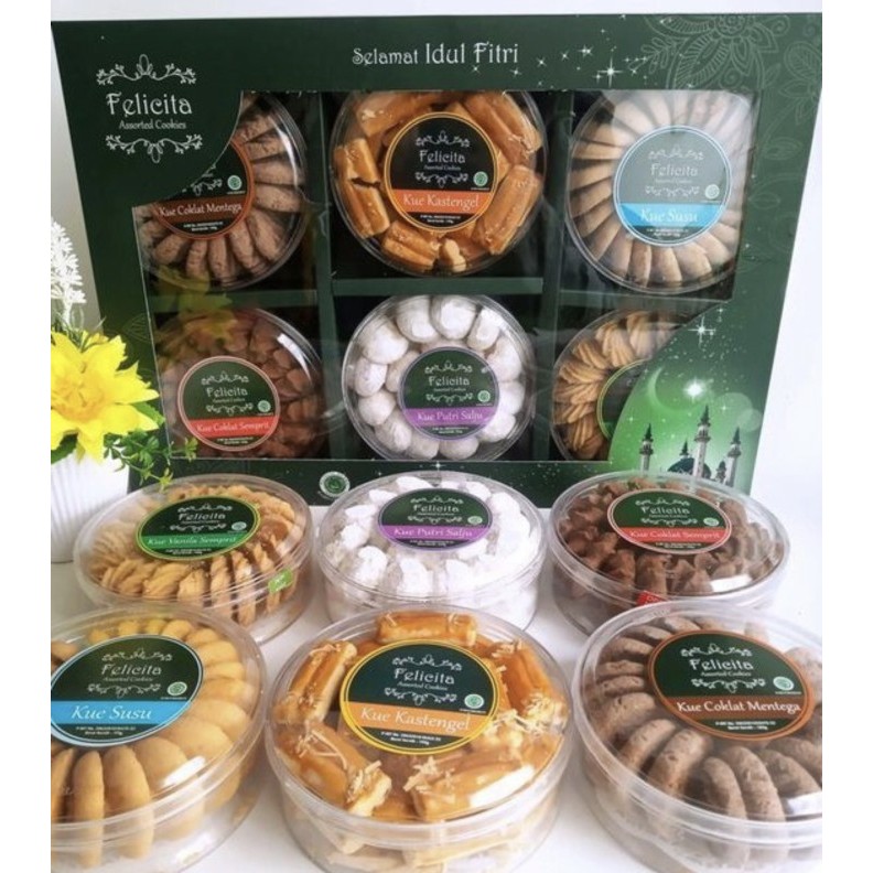 

New! Parcel Kue Lebaran Kue Kering Felicita 6 Topless Parcel Hampres Idul Fitri