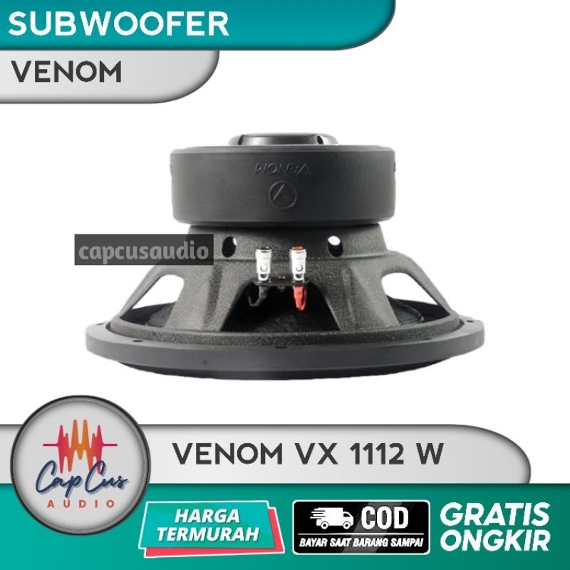 SUBWOOFER VENOM 12 INCH DOUBLE COIL VX 112 W / SUBWOOFER VENOM 12 INCI