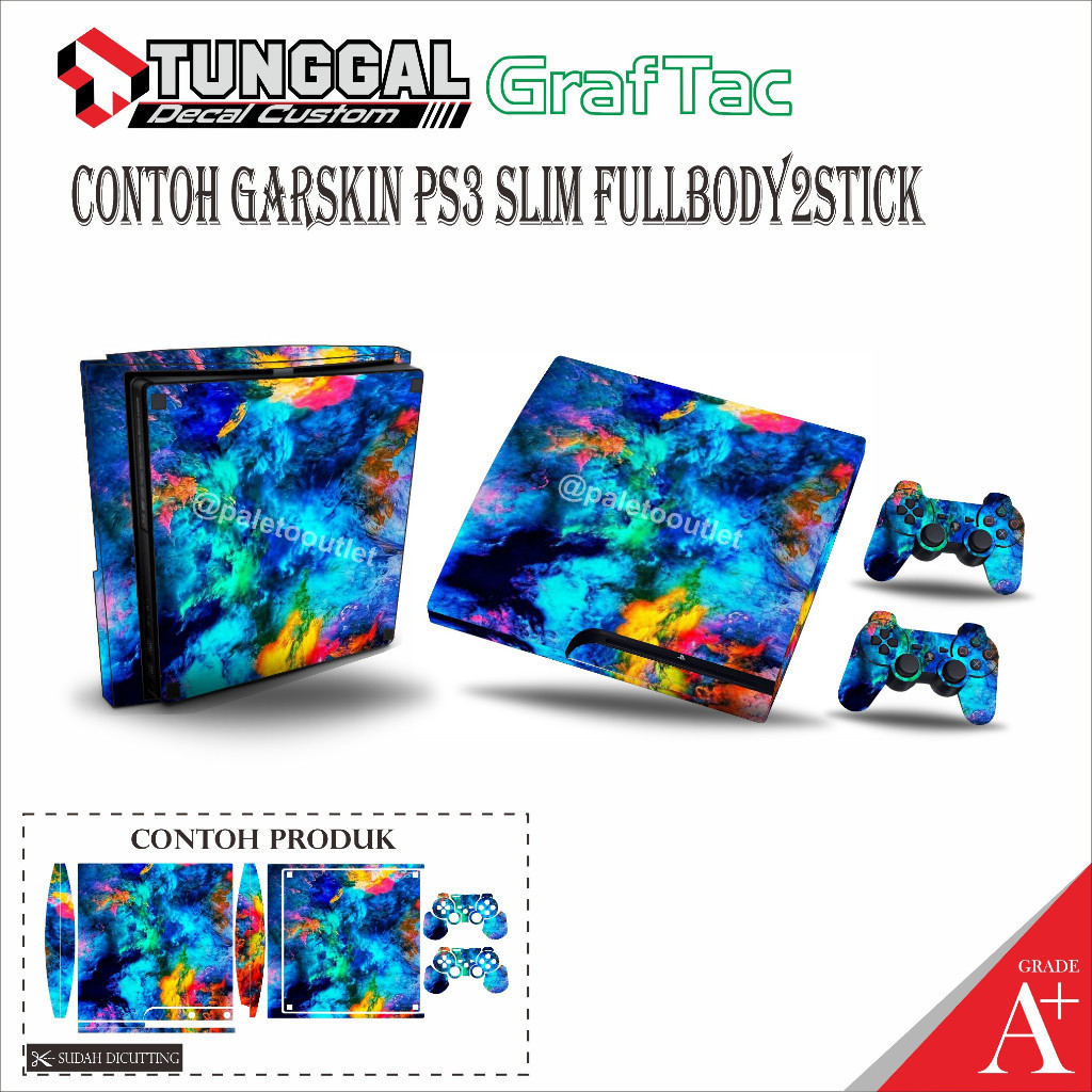 

Terlaris Stiker Ps3 Slim Anime Kualitas A Garskin Custom Case Laminasi Tebal COD