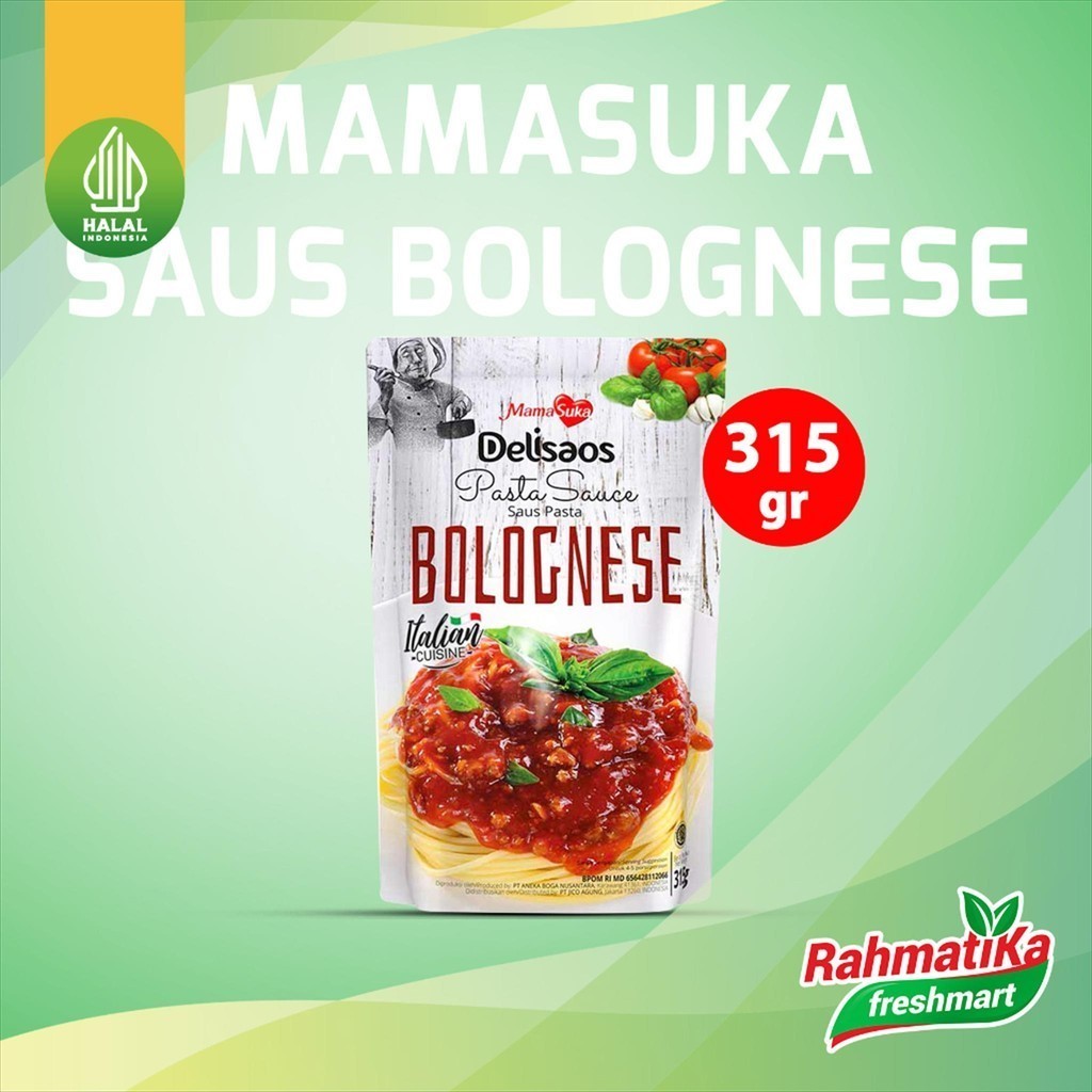 

MamaSuka Delisaos Saus Pasta Bolognese 315 gr (Pouch)