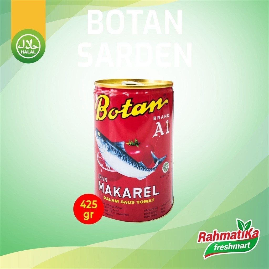 

Botan Sarden Ikan Makarel Saus Tomat 425 gram