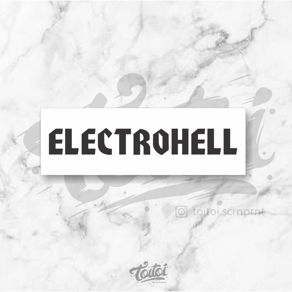 

Terlaris Brand Electrohell Logo Stiker Garskin Custom Case Laminasi Tebal COD