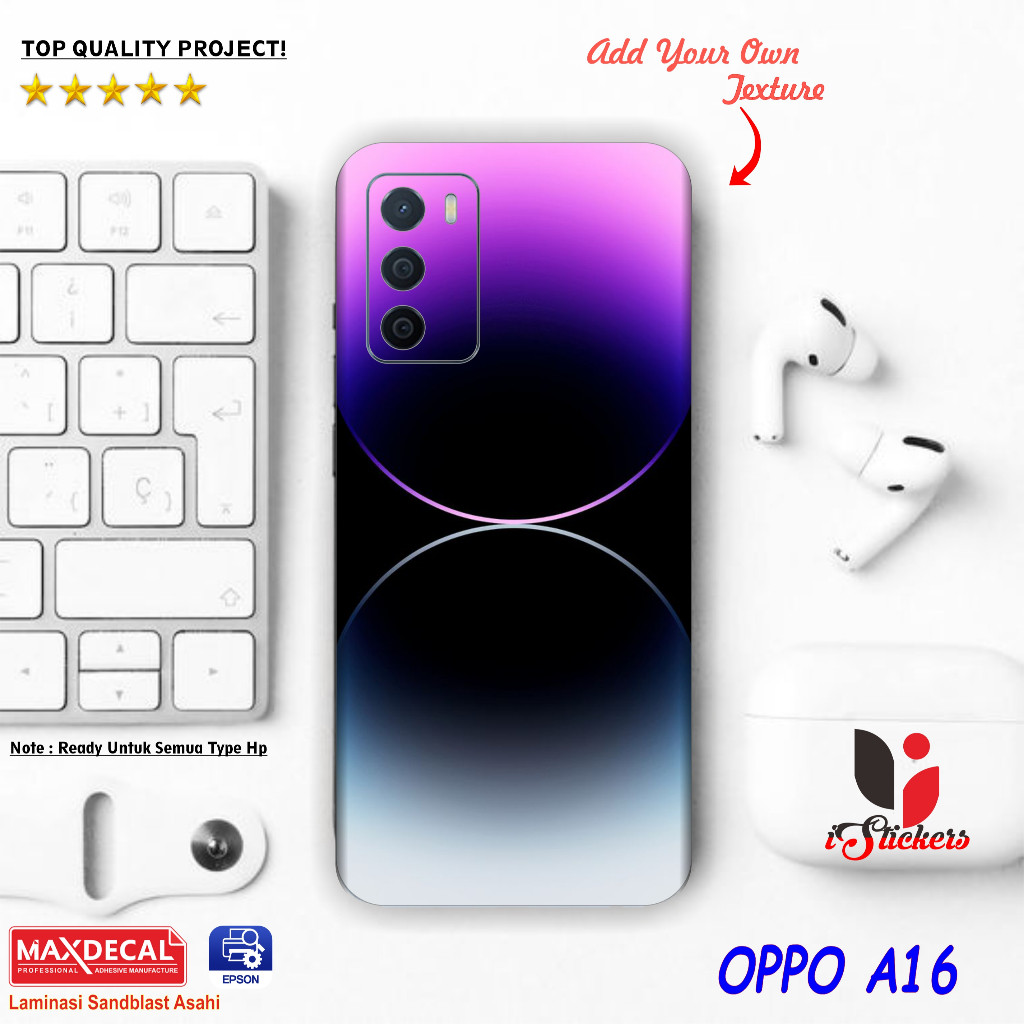 

Terlaris Oppo A16 Garskin Stiker Custom Case Laminasi Tebal COD