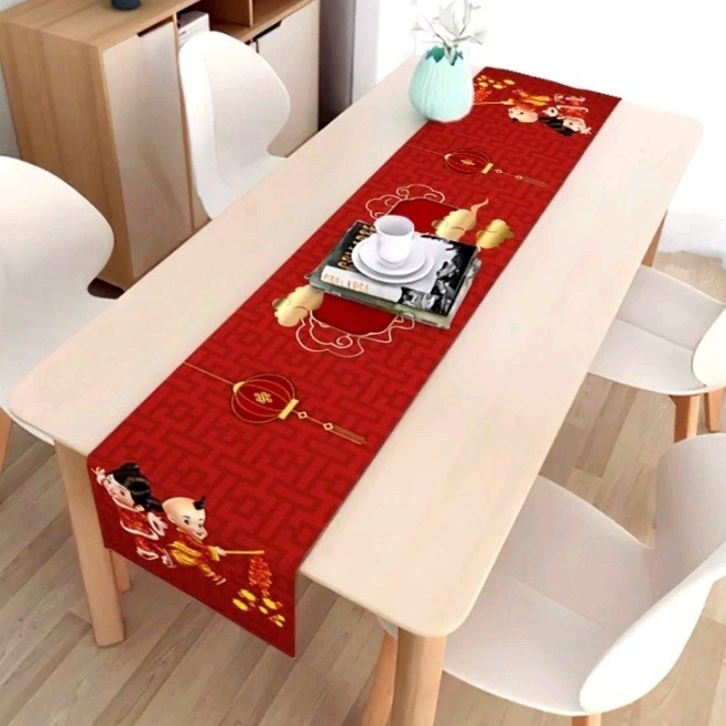 BEST SELLER TABLE RUNNER IMLEK TAPLAK MEJA NUANSA IMLEK