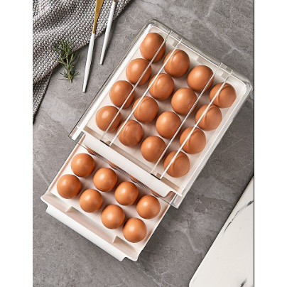 TEMPAT PENYIMPANAN TELUR ACRYLIC RAK TELUR EGG BOX CONTAINER