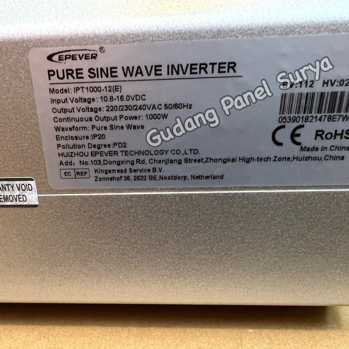 Inverter Epever IP1000-12 Pure Sine Wave 1000W 12V EPEVER 1000watt 12v