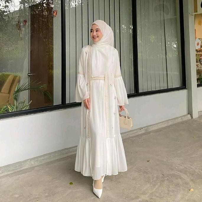 COD Abaya Turki - Gaun Wanita Remaja - Dress Wanita Nafwa Abaya Dress Abaya Turkey Hitam Gamis Syari