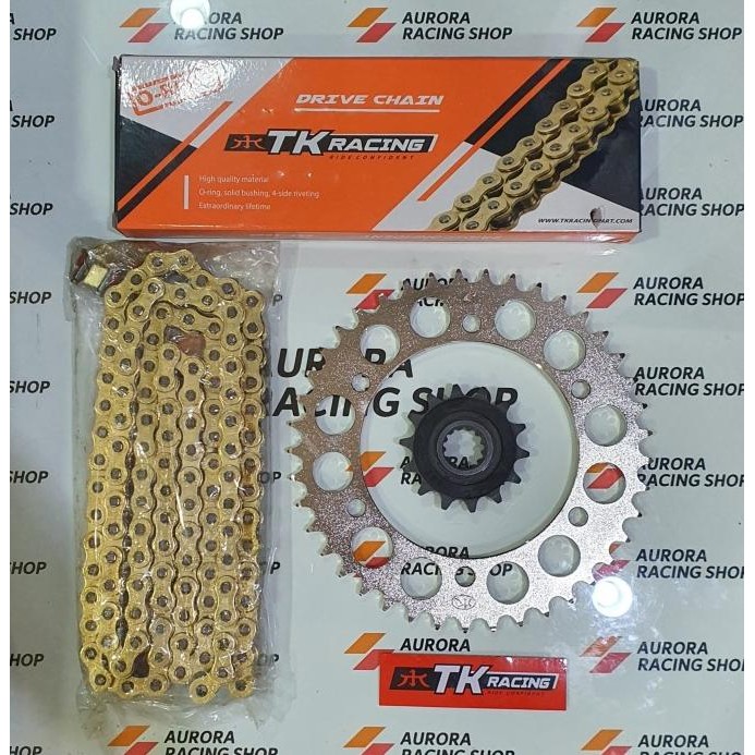 GEAR SET TK HONDA CBR 250 RR & RANTAI TK 520 ORING GOLD