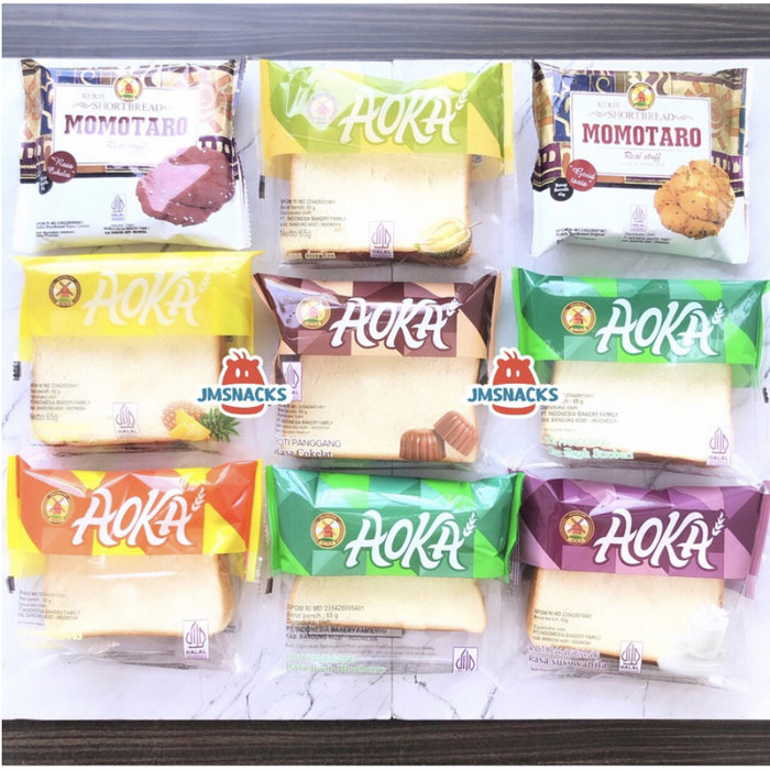 

[PROMO!!] Roti Ropang AOKA / MOMOTARO / ROTI GULUNG 1 DUS - grosir