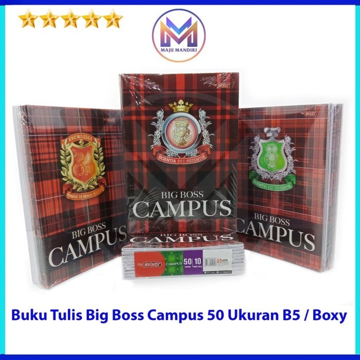 

BERKUALITAS BUKU TULIS BIG BOSS CAMPUS ISI 50 LEMBAR UKURAN B5 / BOXY CAMPUS 50 KODE 1271