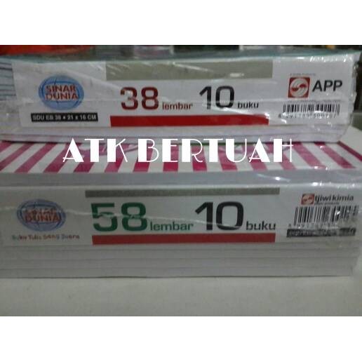 

TERUJI BUKU TULIS SIDU 58 LBR SINAR DUNIA KODE 1112