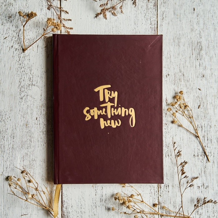 

TERBARU NOTE BOOK TRY SOMETHING NEW - BROWN KODE 471