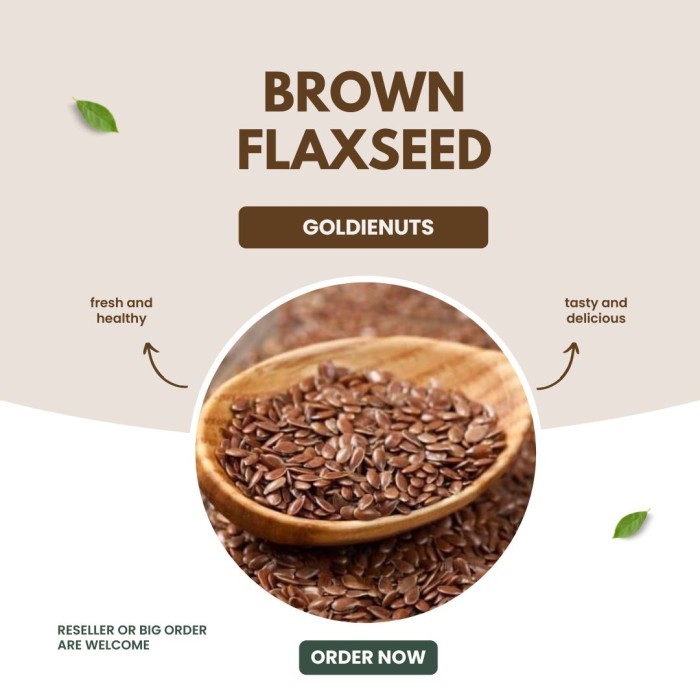 

DISKON Brown Flax Seed Premium / Biji Rami Coklat 1 kg