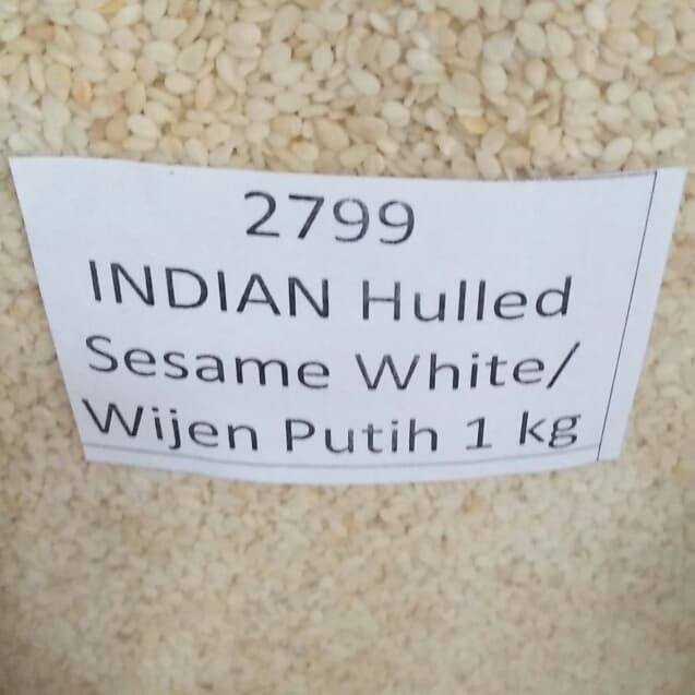 

HRG DISKON Indian Hulled Sesame white wijen putih 1kg