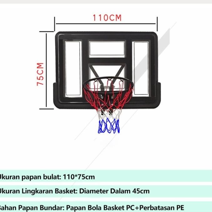 Terlaris Ring Bola Basket Standar 45Cm/Net Ring Basket 12 Loop/Papan Ring Basket Portable Untuk Dewa