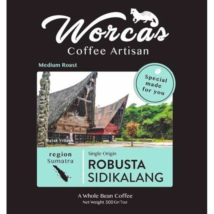 

Worcas Kopi Robusta Sidikalang 500 Gram - Medium Roast