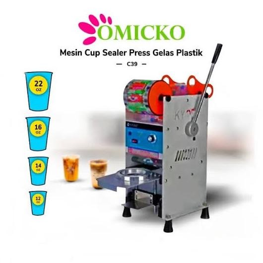 Promo Cup Sealer Omicko C 39 Mesin Perekat Minuman Plastik 12 -22 Oz COD