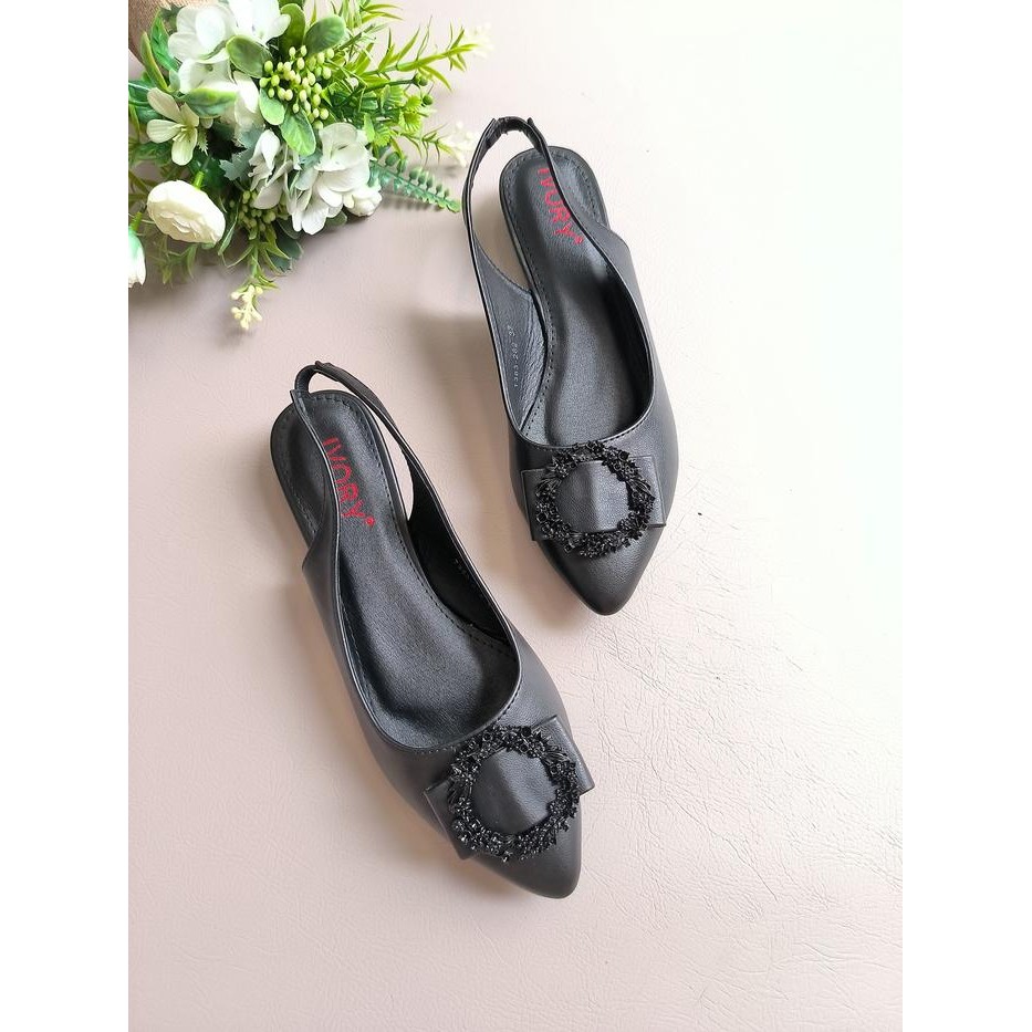 IVORY Sepatu Flat Wanita Terbaru Tali Belakang TS383-282