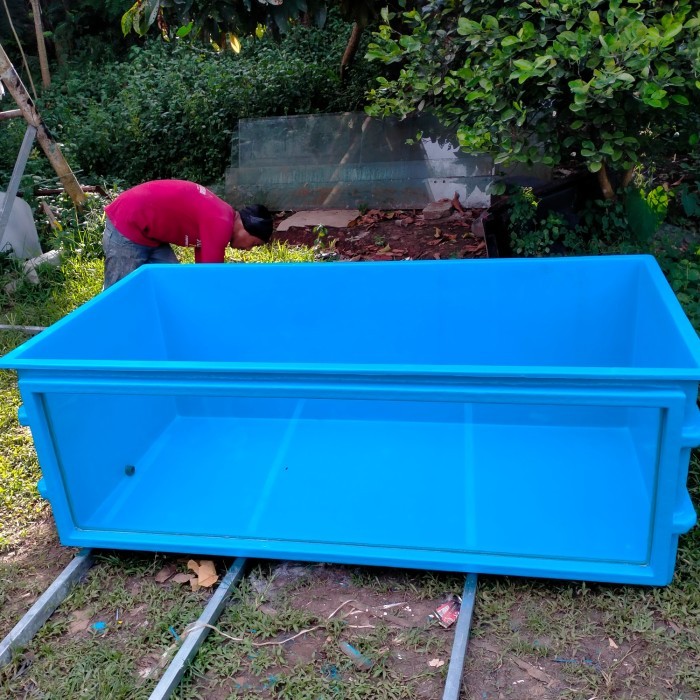 bak aquarium fiber combinasi kaca