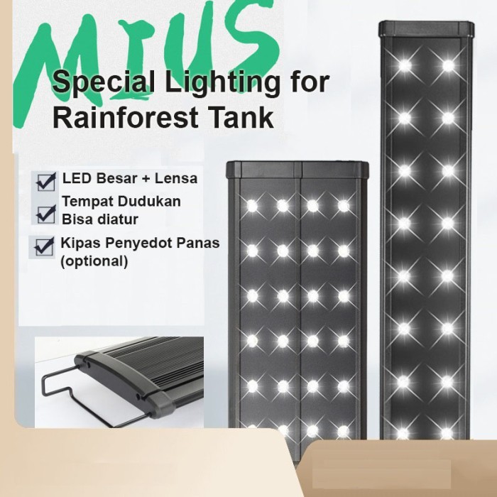 MIUS Lampu Led Rainforest Aquarium Paludarium Terarium Aquascape