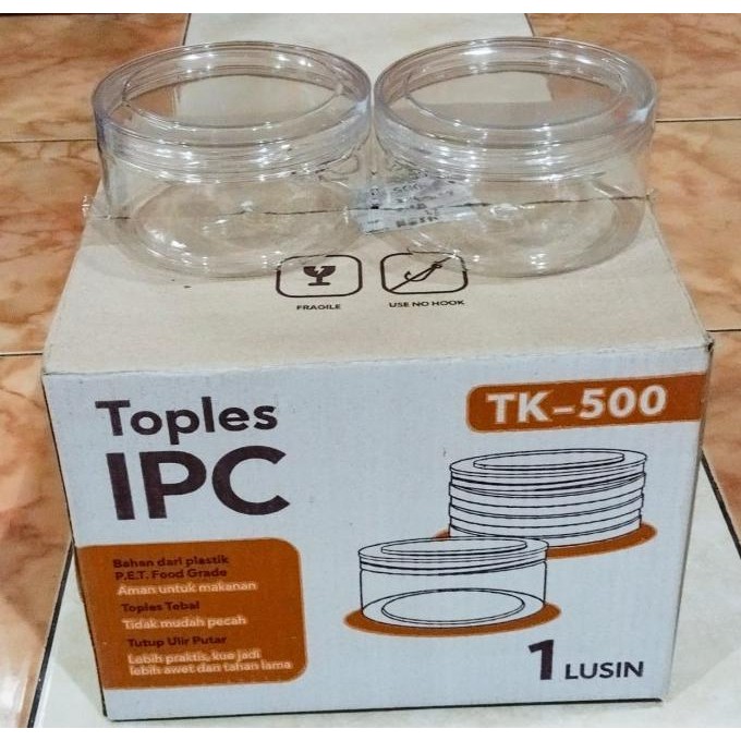 Sale Toples Kue Nastar 500 Gram Anti Pecah Tutup Ulir / Toples Ipc Tk-500 / Model Bulat