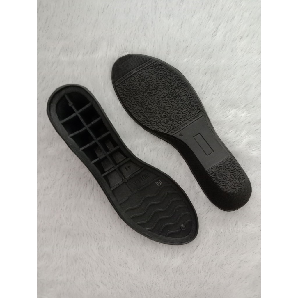 outsol, alas sepatu/sandal wanita, wedges, NOLA HITAM