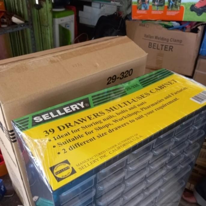 Sale Sellery Rak Penyimpanan Komponen Baut 39 Slot Bahan Mika