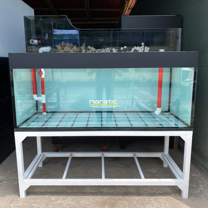 Aquarium fullset 120x50x50 10mm rak holo top filter L