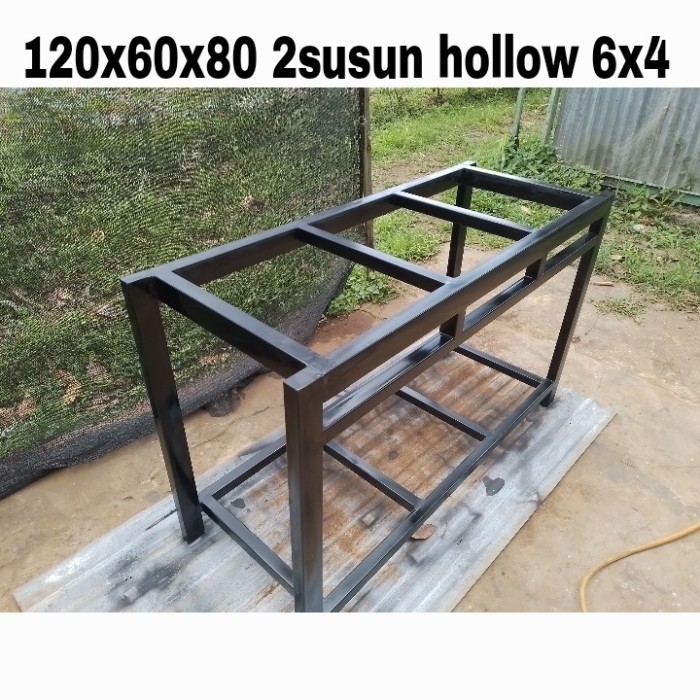 rak aquarium murah 120x60x80 2susun besi hollow 6x4