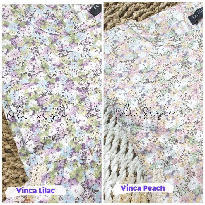 PI114 Ollet Gamis Katun Jepang Kantong Renda Anak Vinca STOK TERBATAS