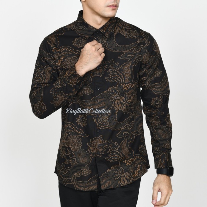 ZU325 BAJU KOKO BATIK PRIA SLIMFIT MODERN LEBARAN LIMITED CK 03 SALE