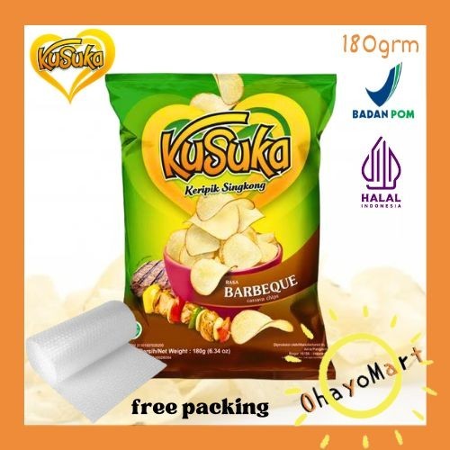 

BERMUTU Kusuka keripik singkong Barbeque / BBQ / Cassava Chips Barbeque 180grm