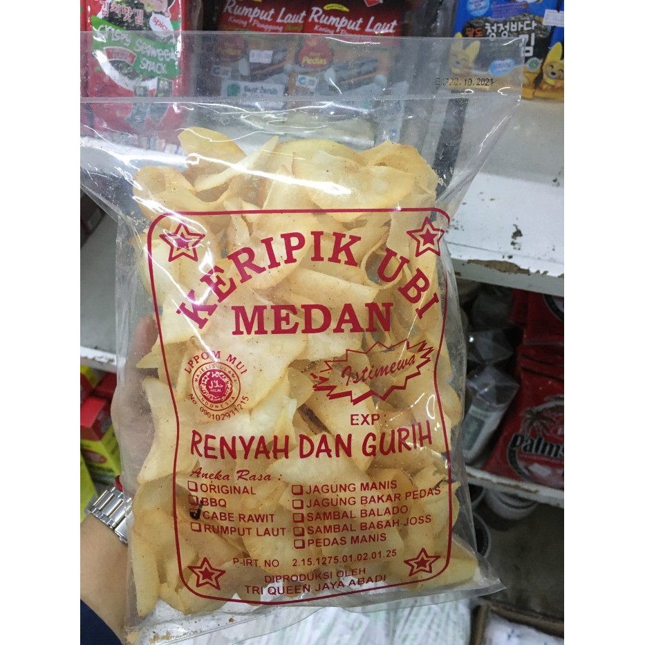 

TERLENGKAP Keripik ubi medan rasa cabe rawit