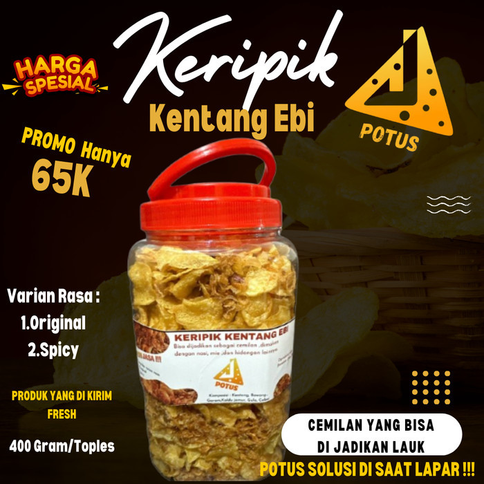 

TERUJI Promo Keripik Kentang Ebi 400 Gram