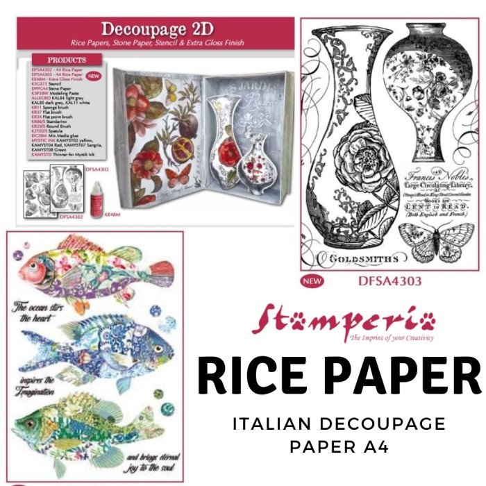 

Rice Paper Stamperia A4