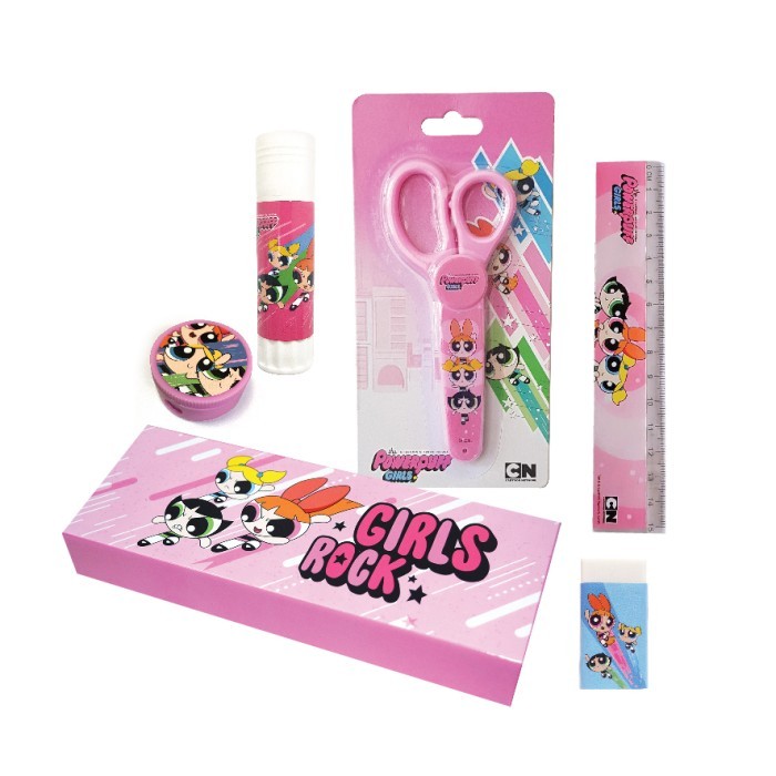 

Powerpuff Girls Stationery Set / Paket Alat Tulis Sekolah Kotak Pensil