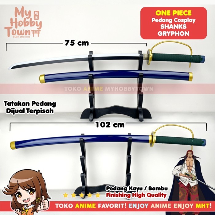 Replika Pedang Bambu One Piece Shanks Gryphon Anime Cosplay