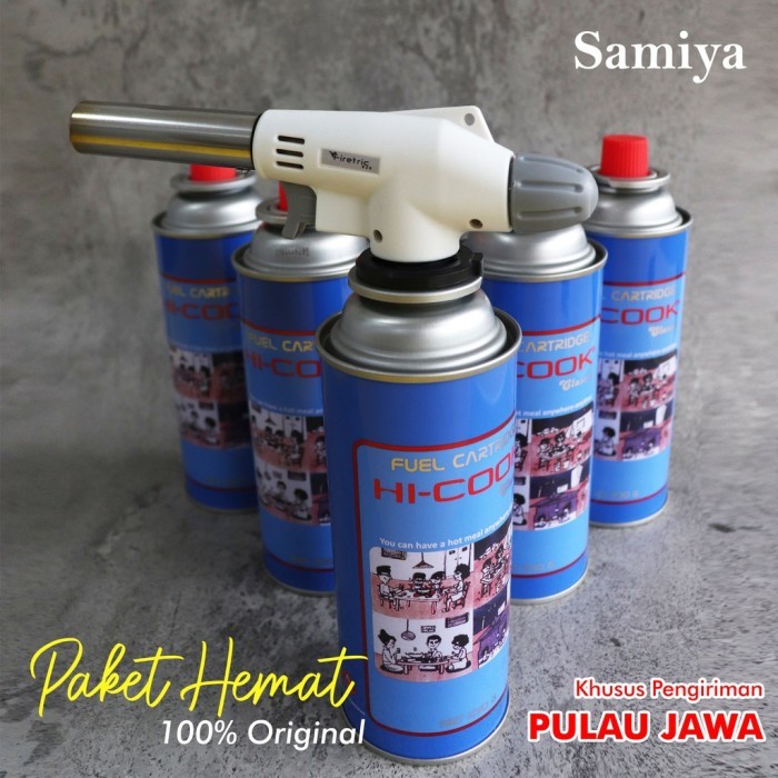 TERLARIS PAKET GAS TORCH DAN GAS HICOOK / GAS SET PORTABLE PRAKTIS / PEMANTIK API FLAME GUN SET
